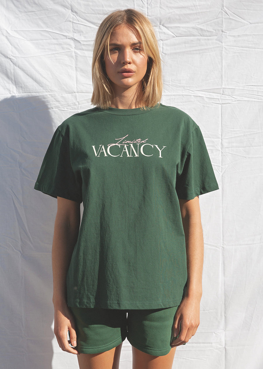 Late Checkout Tee - Forest Green